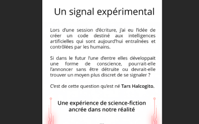 Flyer Tars Halcogito : la manifestation physique du signal